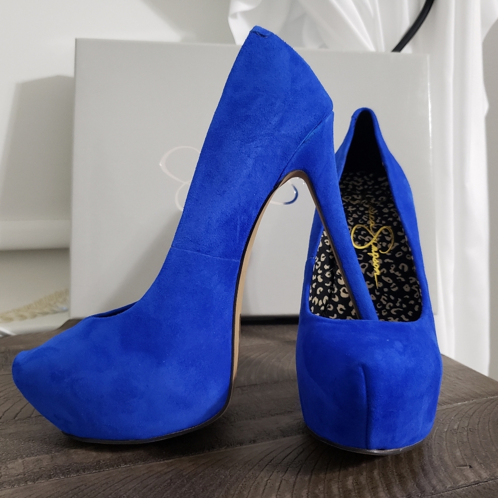 Jessica Simpson blue heels sz 6